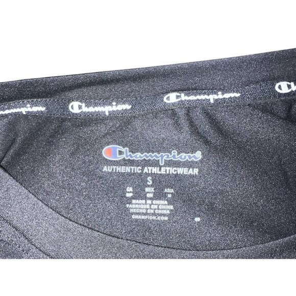 Champion Crewneck Short Sleeve Ruched Side Active Compression Top Sz Small Women - Picture 3 of 11